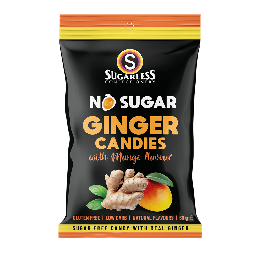 Mango flavoured Ginger Candies - 60g enlarged