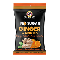 Orange & Turmeric flavoured Ginger Candies - 60g thumbnail 1