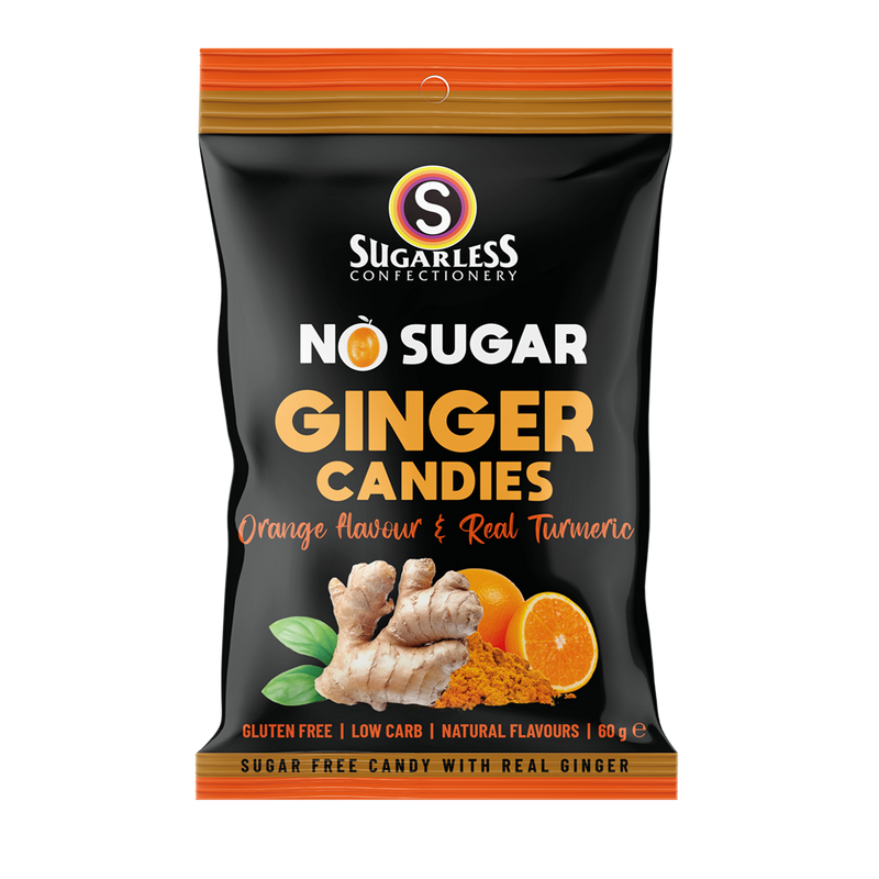 Orange & Turmeric flavoured Ginger Candies - 60g