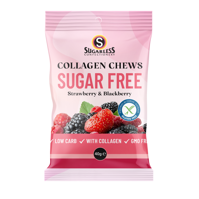 Collagen Strawberry & Blackberry Chews 40g