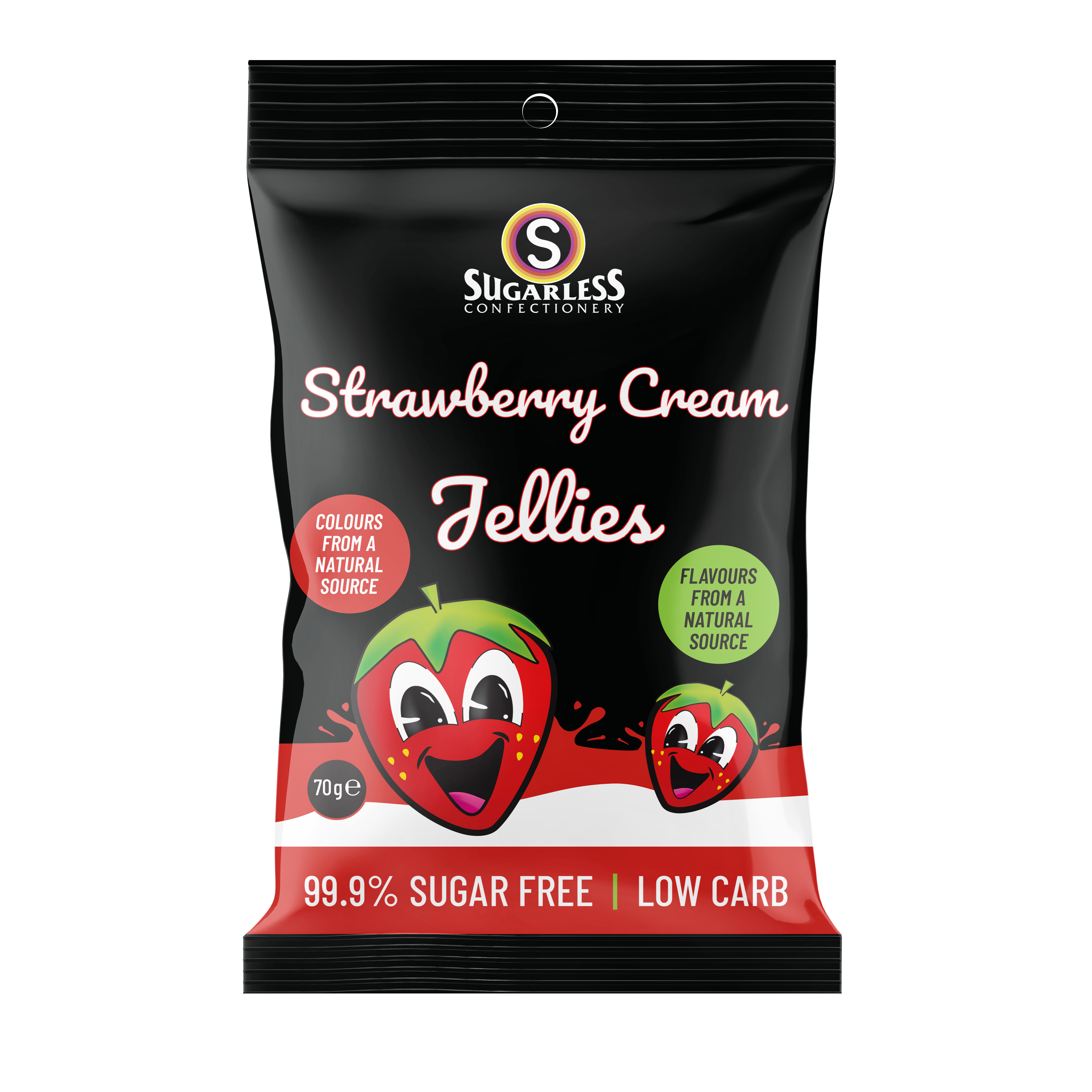 Strawberry & Cream Jellies - 70g enlarged