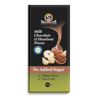 Milk Chocolate & Hazelnut Pieces - 100g thumbnail 1