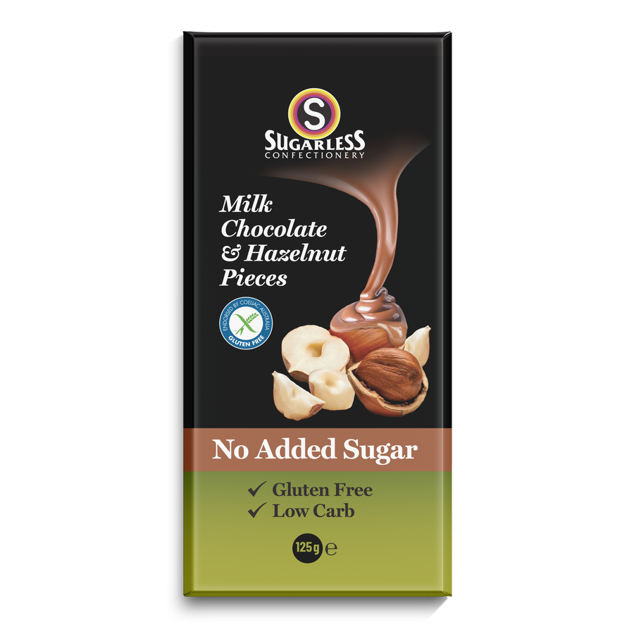 Milk Chocolate & Hazelnut Pieces - 100g