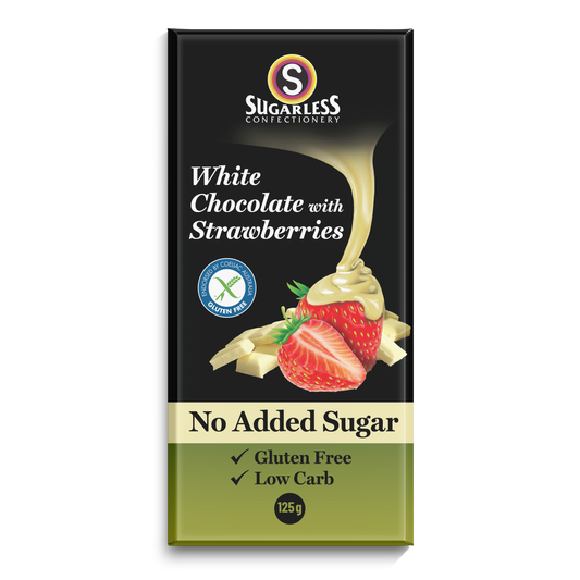 White Chocolate with Strawberries - 125g