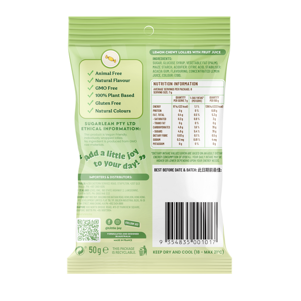 Little Joy - Vegan Lemon Chews 50g