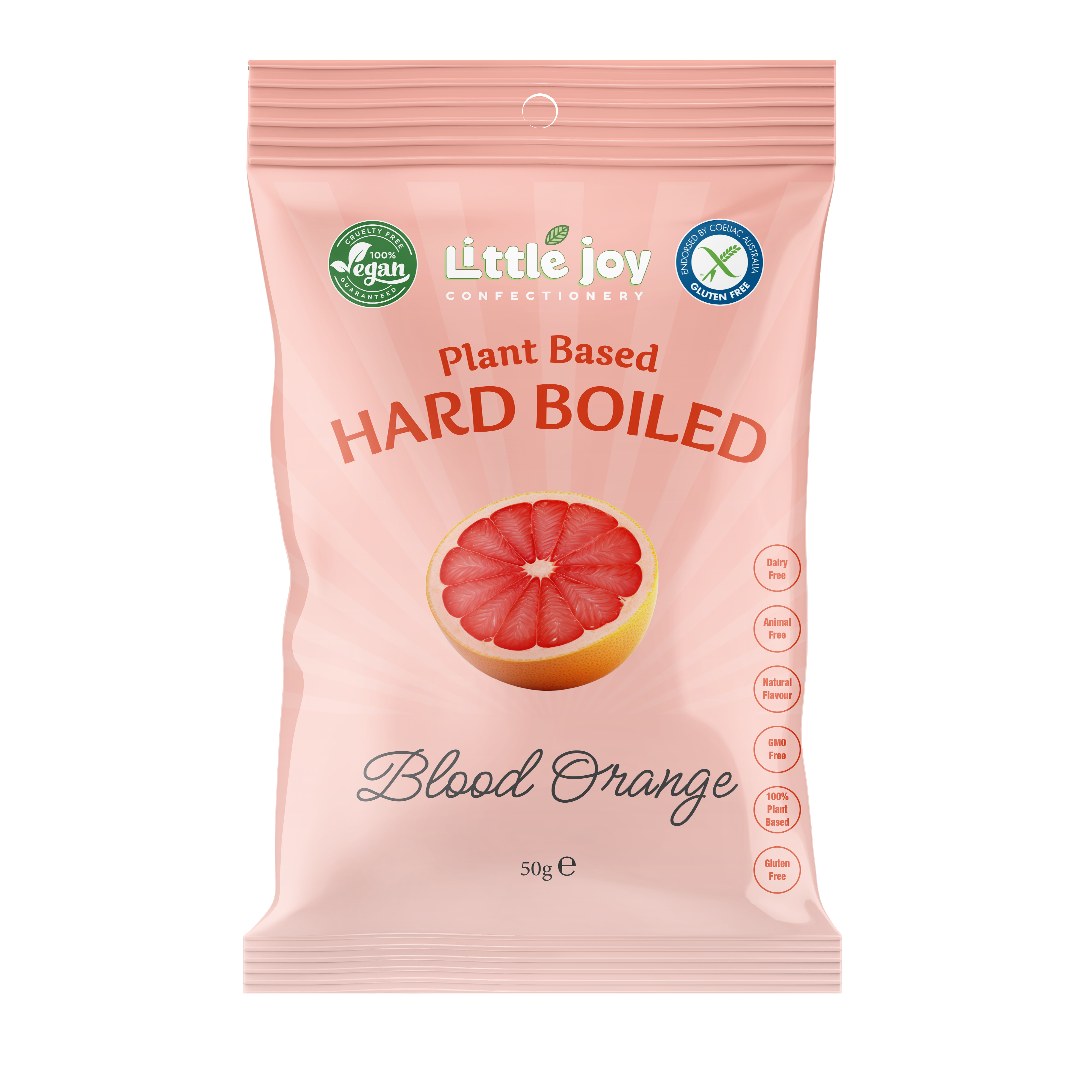 Vegan Hard-Boiled Blood Orange Flavours 50g enlarged